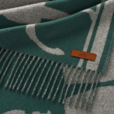 グリーン - レディス, スカーフ、ショール＆マフラー, カシミア